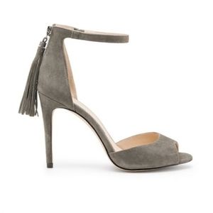 NWT BOTKIER | Anna Suede Tasseled Stiletto Heels - Gray